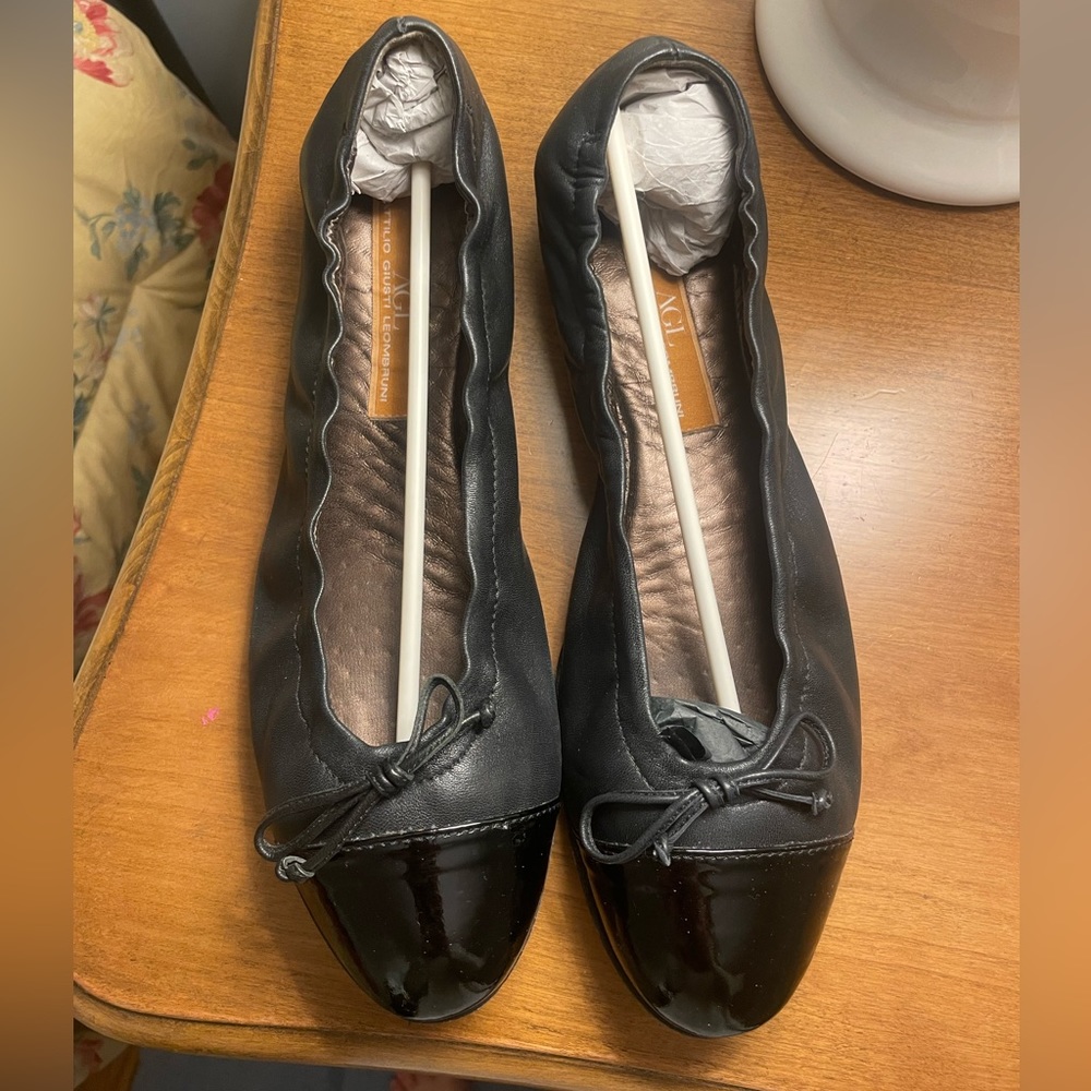 AGL sachetto ballet black flat, size 41.